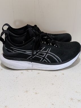 Asics Black and White Gel-Nimbus 25 Running Shoes 13 Extra Wide
